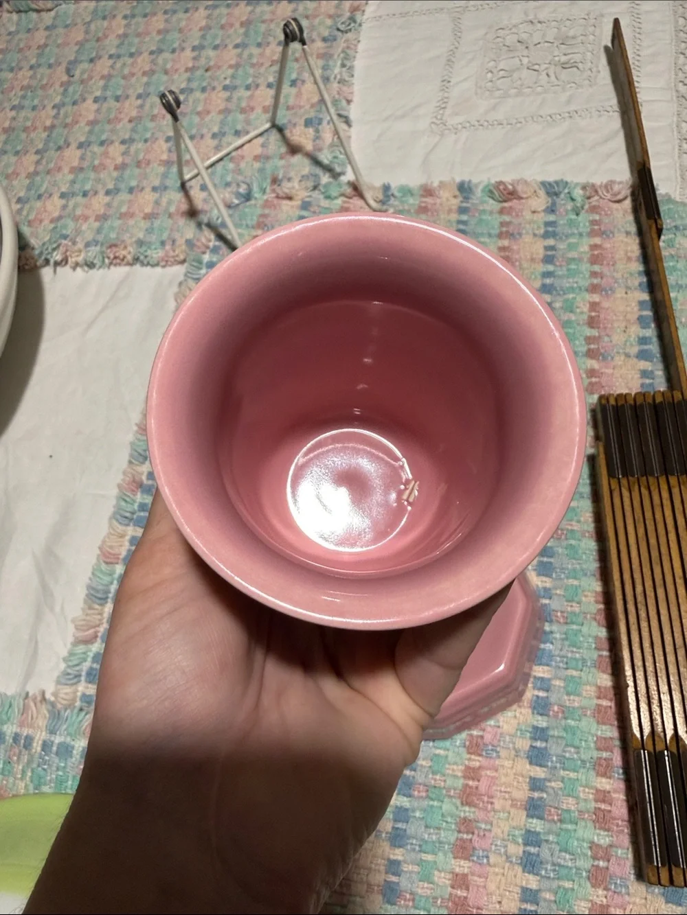 Pfaltzgraff dusty rose soap dish and tumbler set Cottagecore